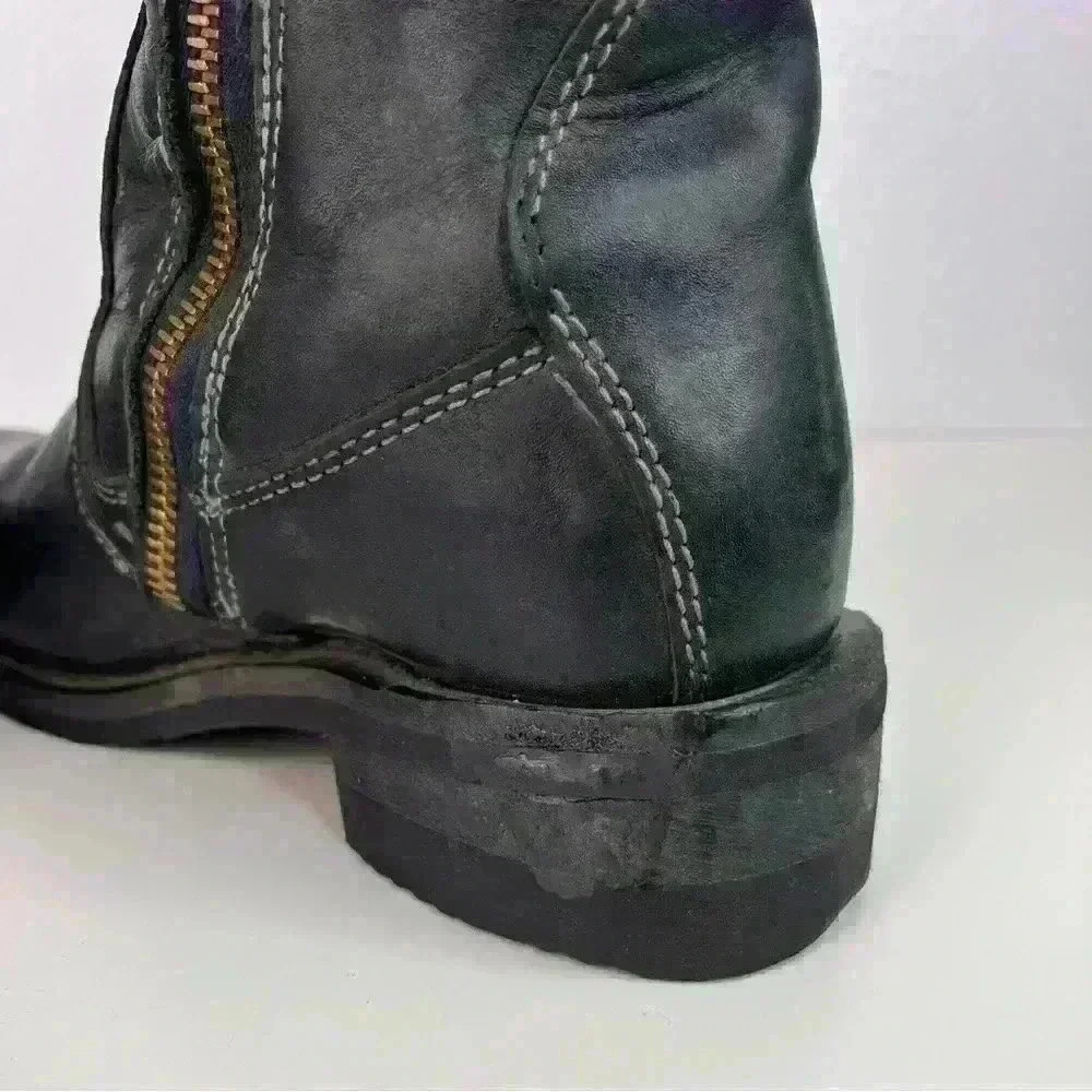 Milwaukee Women's Motorcycle Boots Size 6.5 Black Shifter Side-zip - Picture 6 of 12